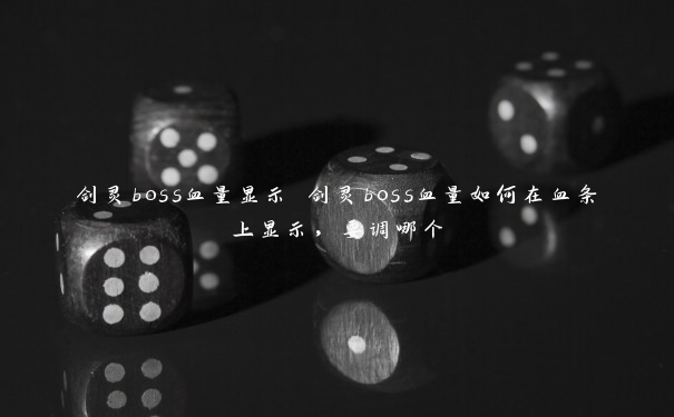 剑灵boss血量显示 剑灵boss血量如何在血条上显示，要调哪个