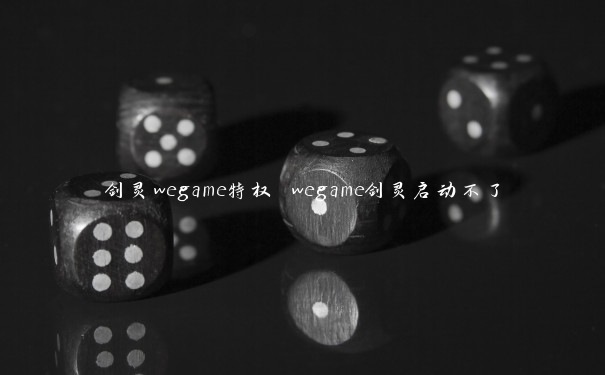 剑灵wegame特权 wegame剑灵启动不了