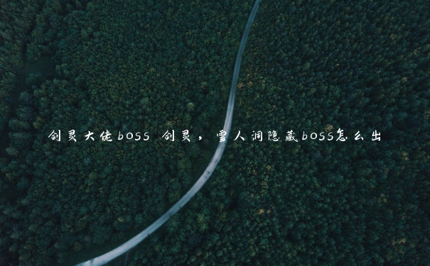 剑灵大佬boss 剑灵，雪人洞隐藏boss怎么出