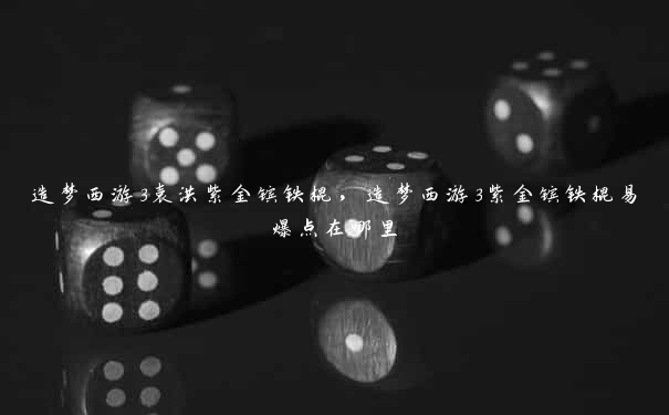 造梦西游3袁洪紫金镔铁棍，造梦西游3紫金镔铁棍易爆点在哪里