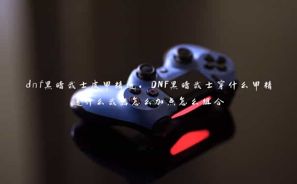 dnf黑暗武士皮甲精通，DNF黑暗武士穿什么甲精通什么武器怎么加点怎么组合