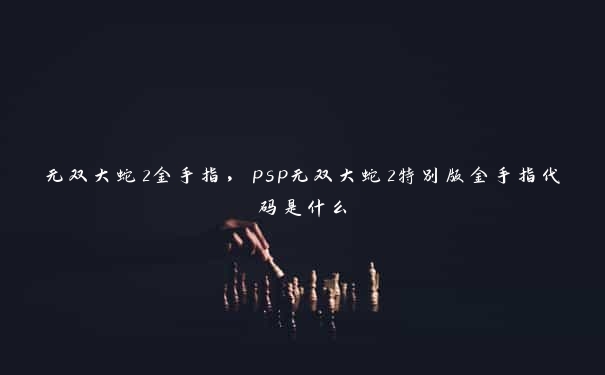 无双大蛇2金手指，psp无双大蛇2特别版金手指代码是什么