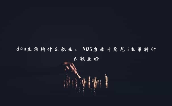 dq9主角转什么职业，NDS勇者斗恶龙9主角转什么职业好