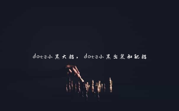 dota小黑大招，dota小黑出装和配招