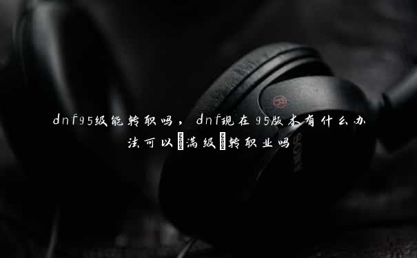 dnf95级能转职吗，dnf现在95版本有什么办法可以(满级)转职业吗